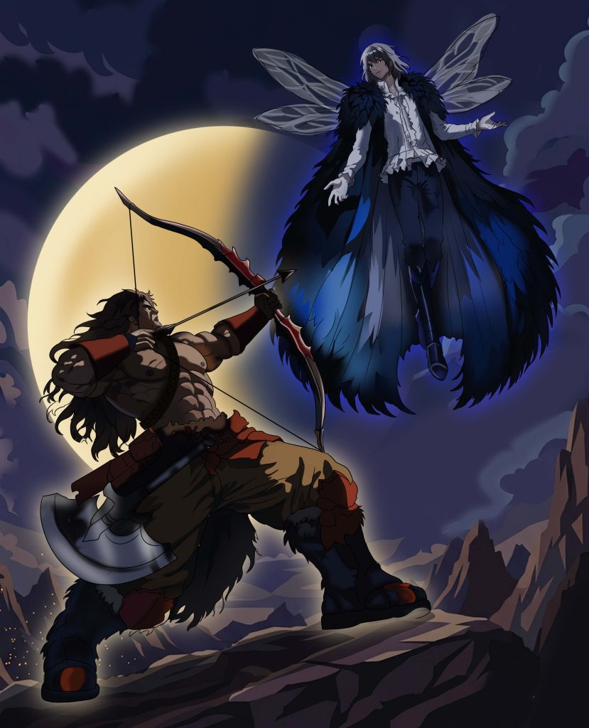 hs two characters fighting